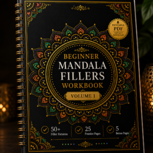 Beginner Mandala Fillers Workbook – Vol. 1 (Printable PDF)